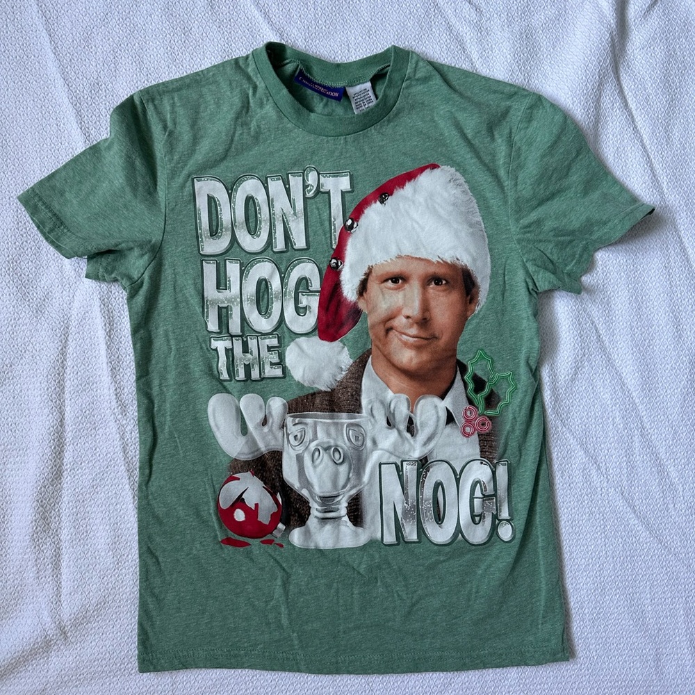 Christmas Vacation Don’t Hog The Nog Boys Small Graphic Holiday T-Shirt